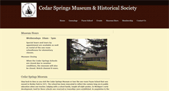 Desktop Screenshot of cedarspringsmuseum.org
